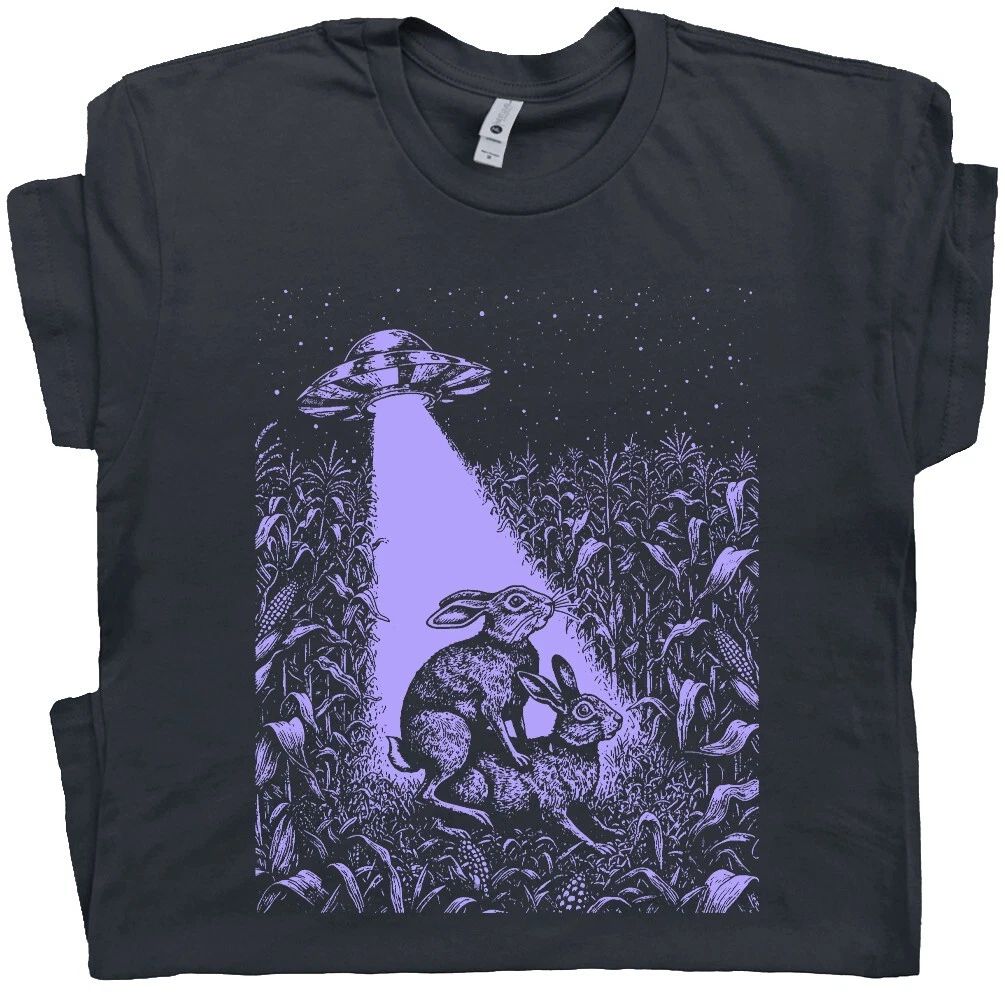 Ufo Rabbit T Shirt Funny Alien Shirt Offensive T Shirt For Men Women Abduction