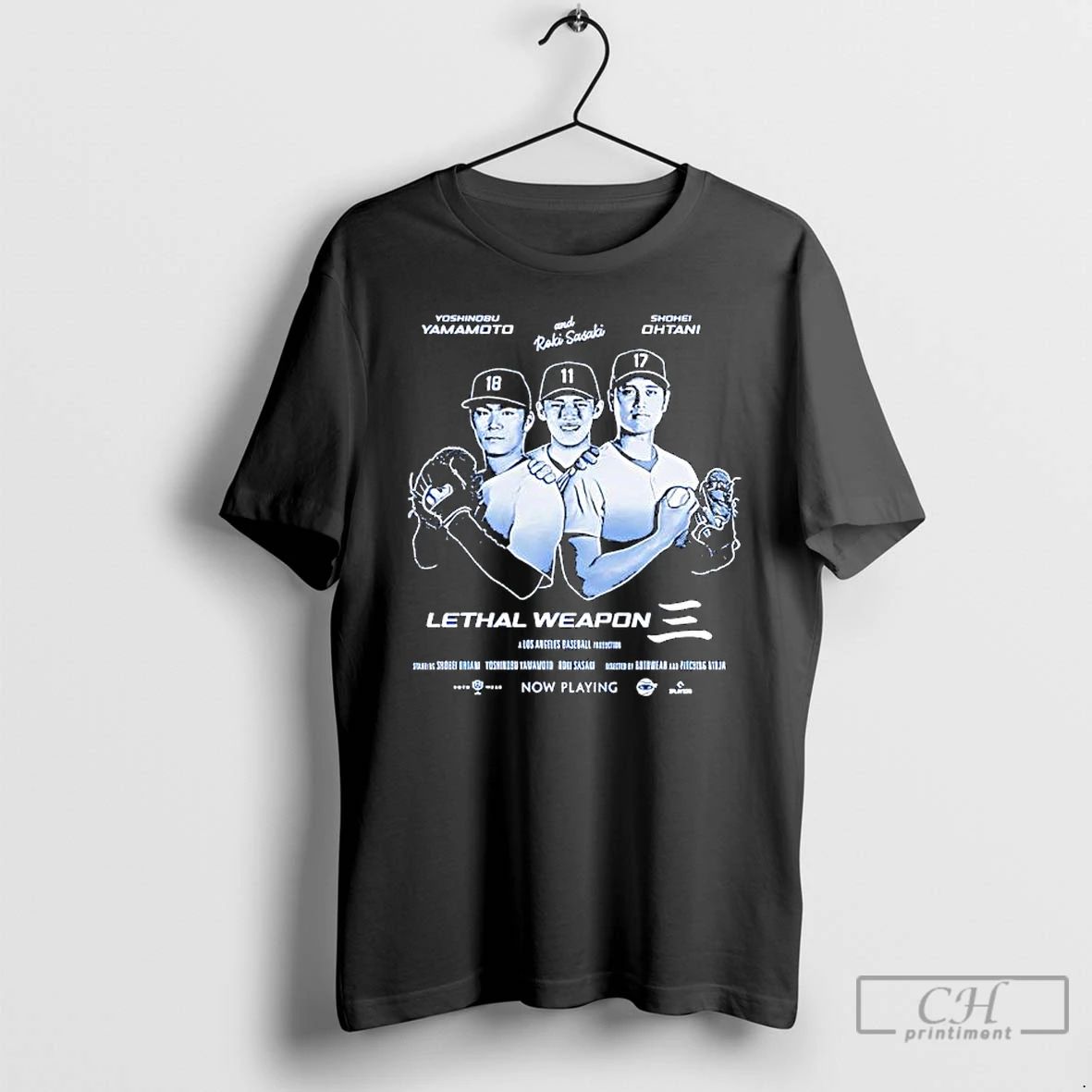 Premium Lethal Weapon Shohei Ohtani Yoshinobu Yamamoto Roki Sasaki Los Angeles Baseball Production T Shirts