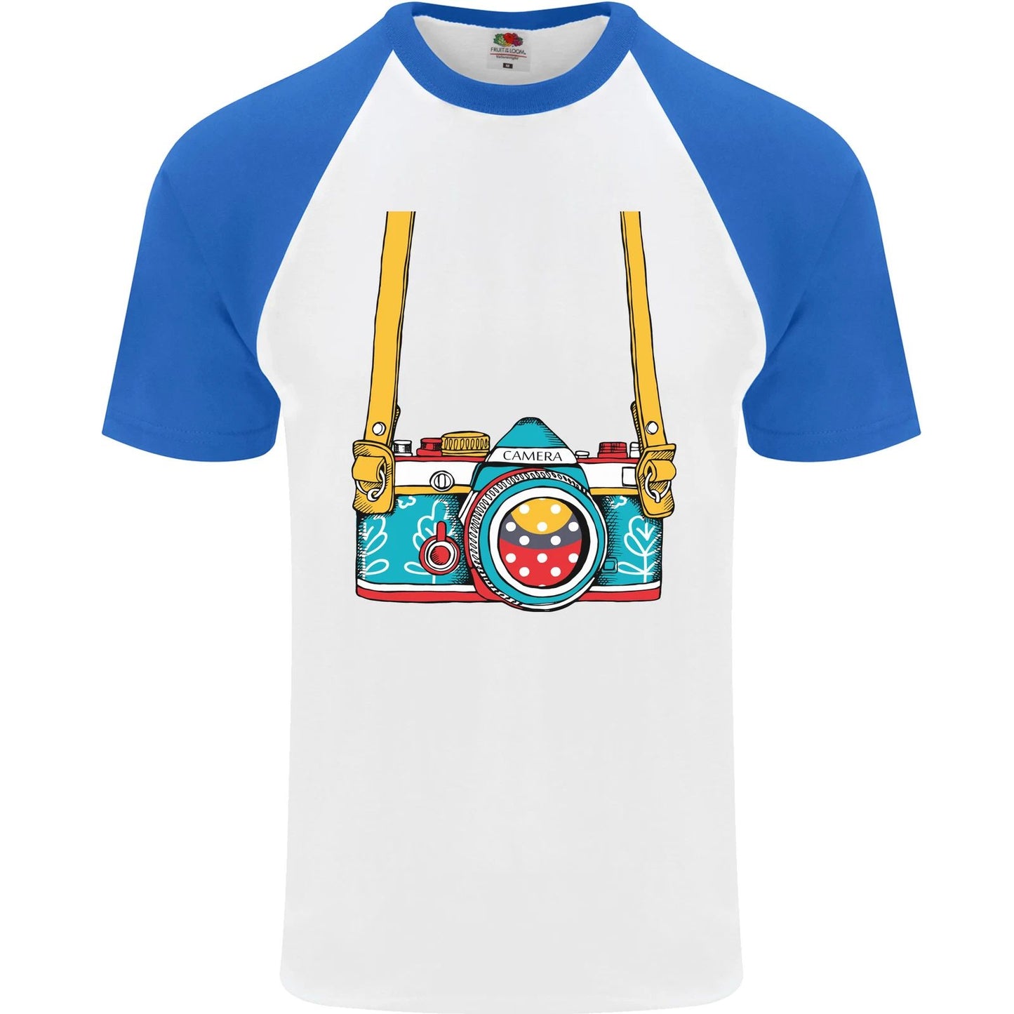 Photography Camera Around Neck Mens S/S Baseball T-Shirt