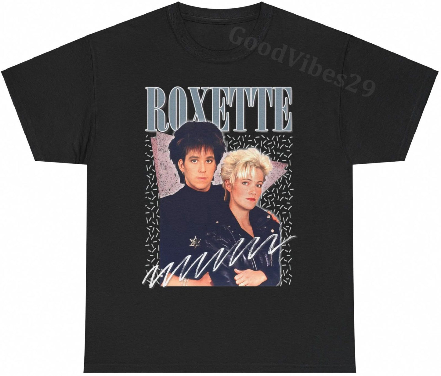 Roxette 90s Vintage Aesthetic Music Fan Art Retro T-Shirt S-5XL Men Women Unisex