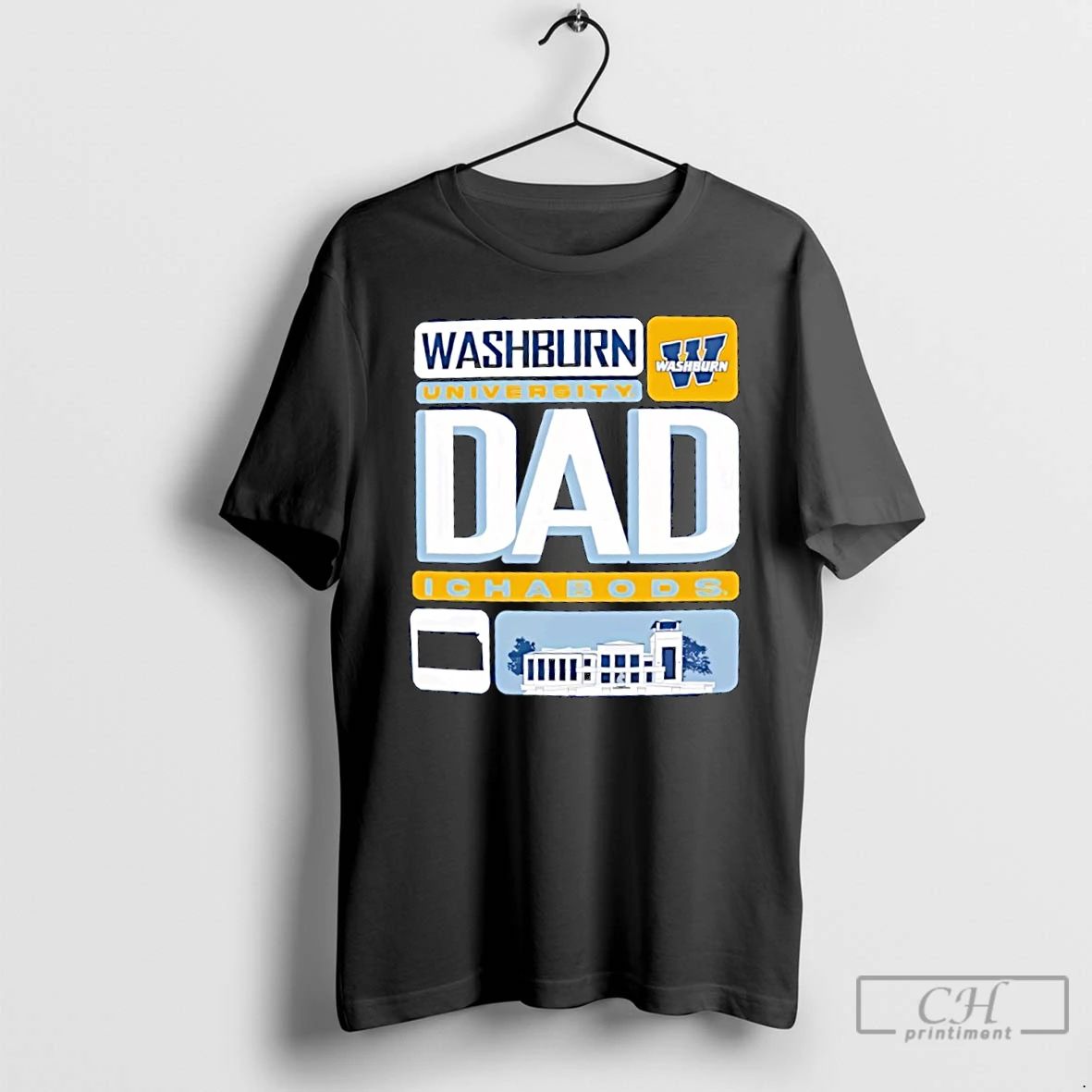 Classic Washburn University Dad Ichabods Logo T Shirts