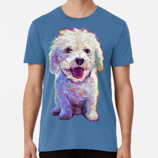Cute Bichon Frise By Robert Phelps Size S to 5XL Made in the USA T-Shirt