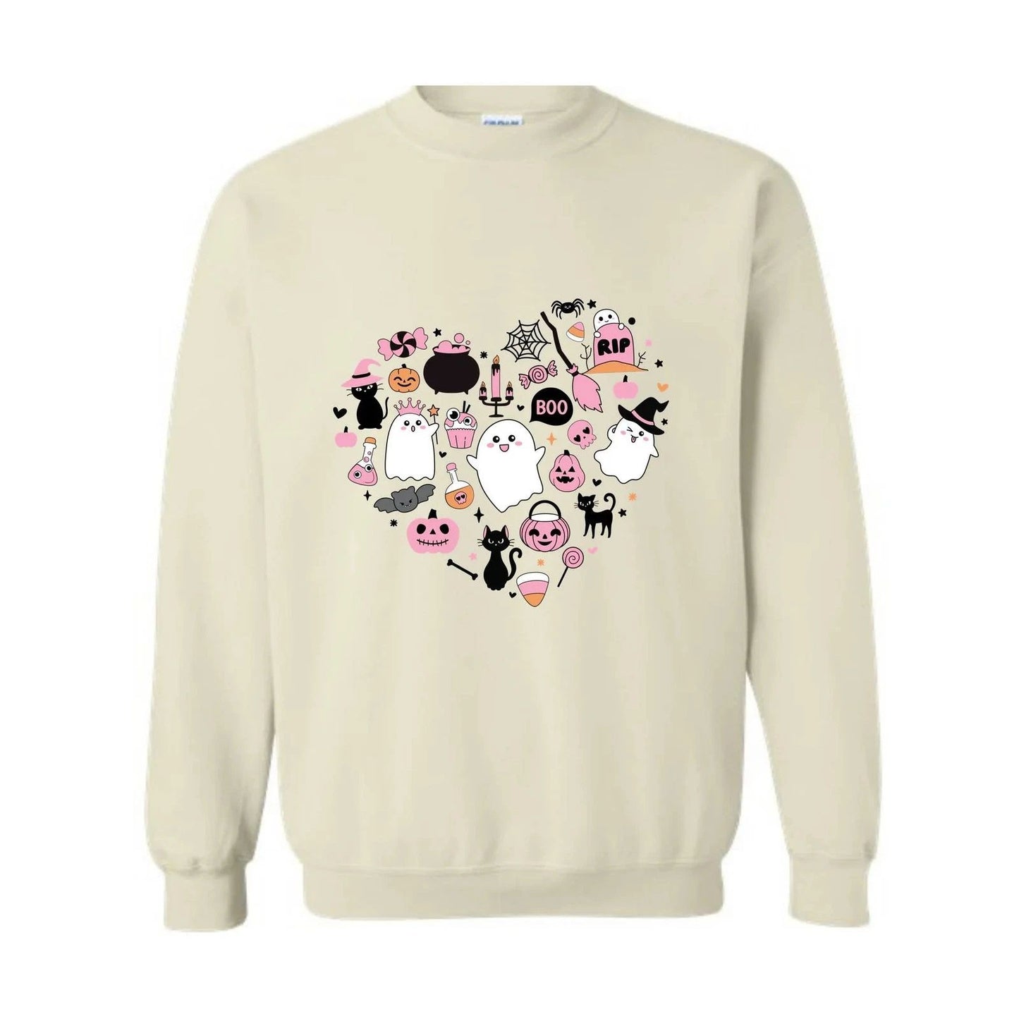 Cute Halloween Sweatshirt, Boo Shirt, Halloween Gift Sweater, Spooky Vibes Sweat