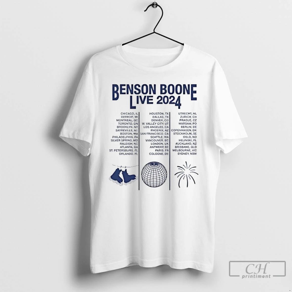 Classic Benson Boone Live World Tour 2024 T Shirts