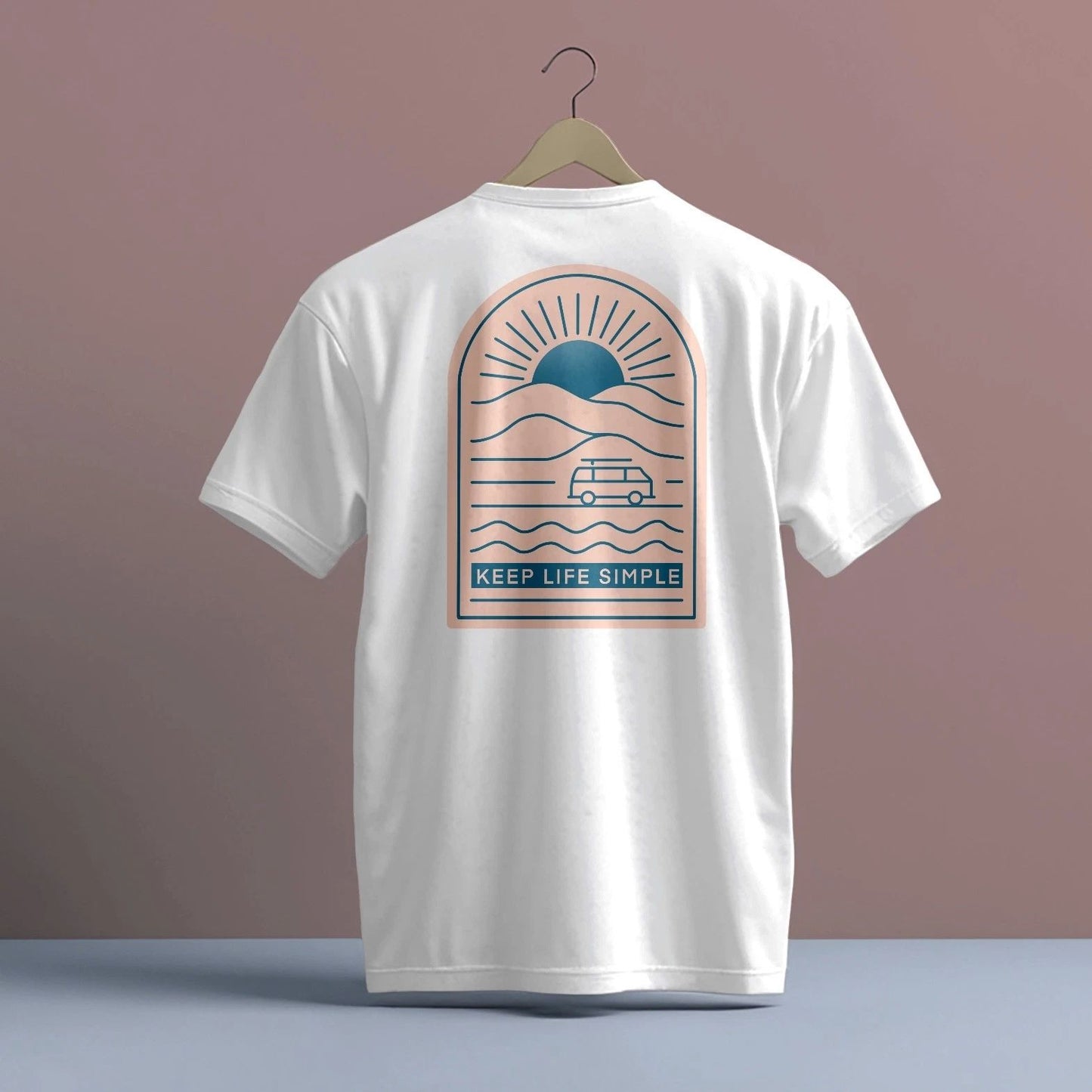 KEEP LIFE SIMPLE LIGHT PINK DESIGN HIGH QUALITY HEAVY COTTON T-SHIRT (UNISEX)