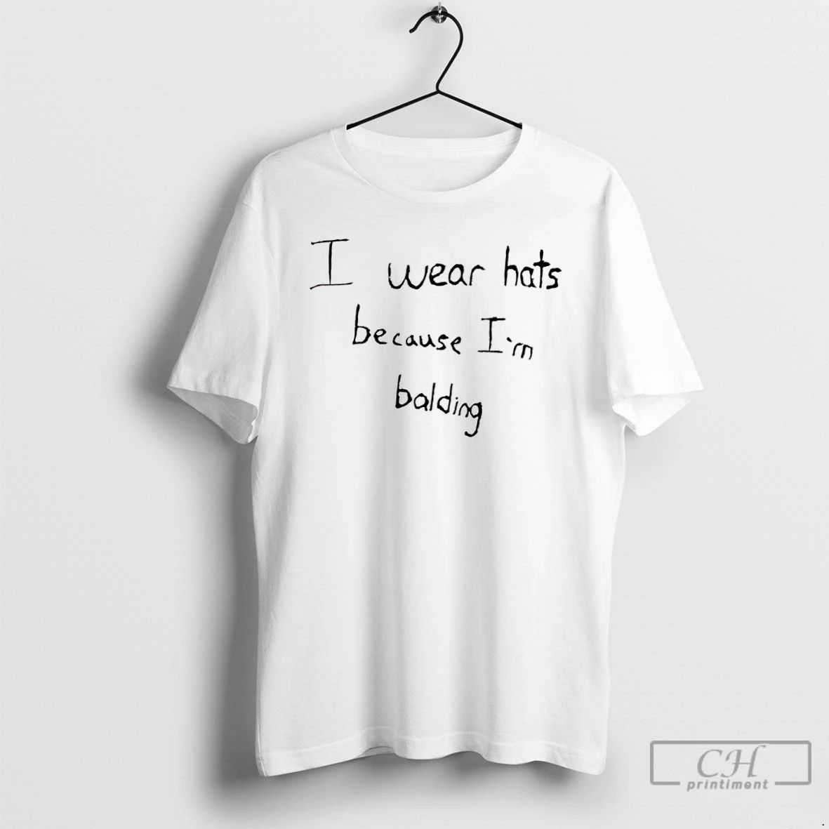 Classic I Wear Hats Because Im Balding T Shirts