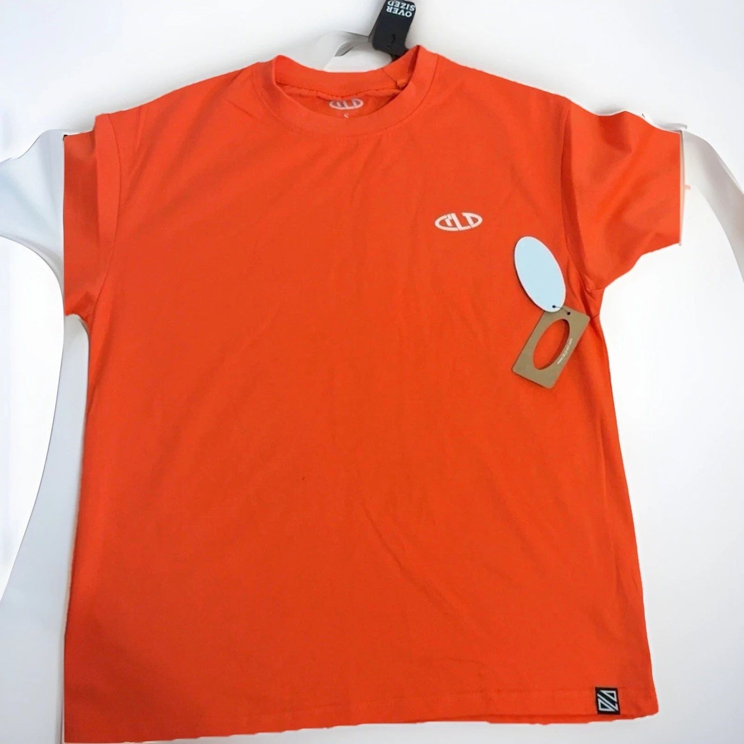 CLD Orange Oversized Jersey Cotton Men's Crew Neck Short Sleeve T-Shirt Size S
