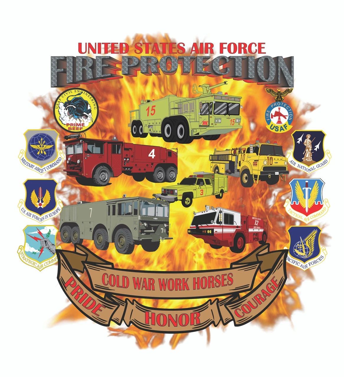 USAF Fire Protection Cold War Shirt