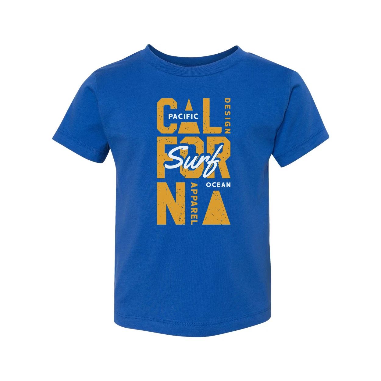 California Surf Design Unisex Graphic T Shirt Pacific Apparel Ocean Yellow