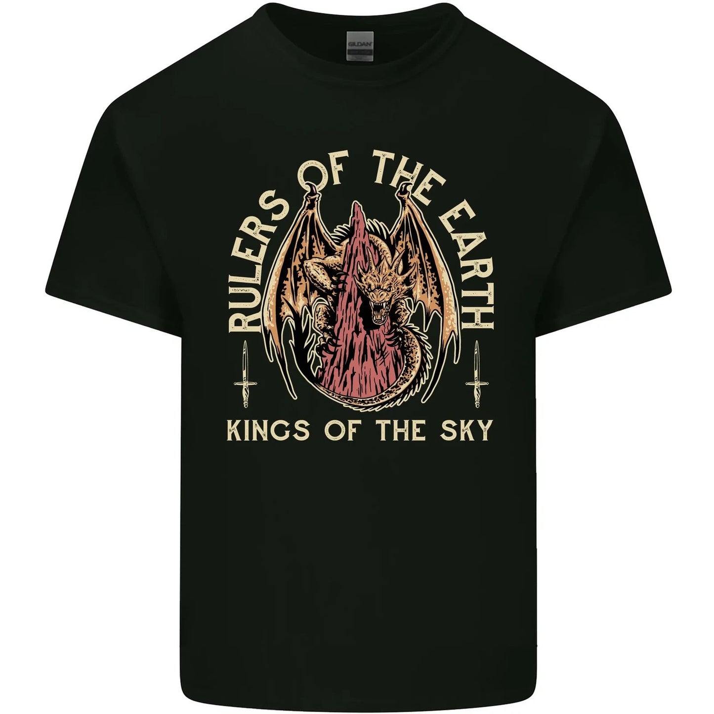 Dragons Rulers of the Earth Fantasy RPG Mens Cotton T-Shirt Tee Top