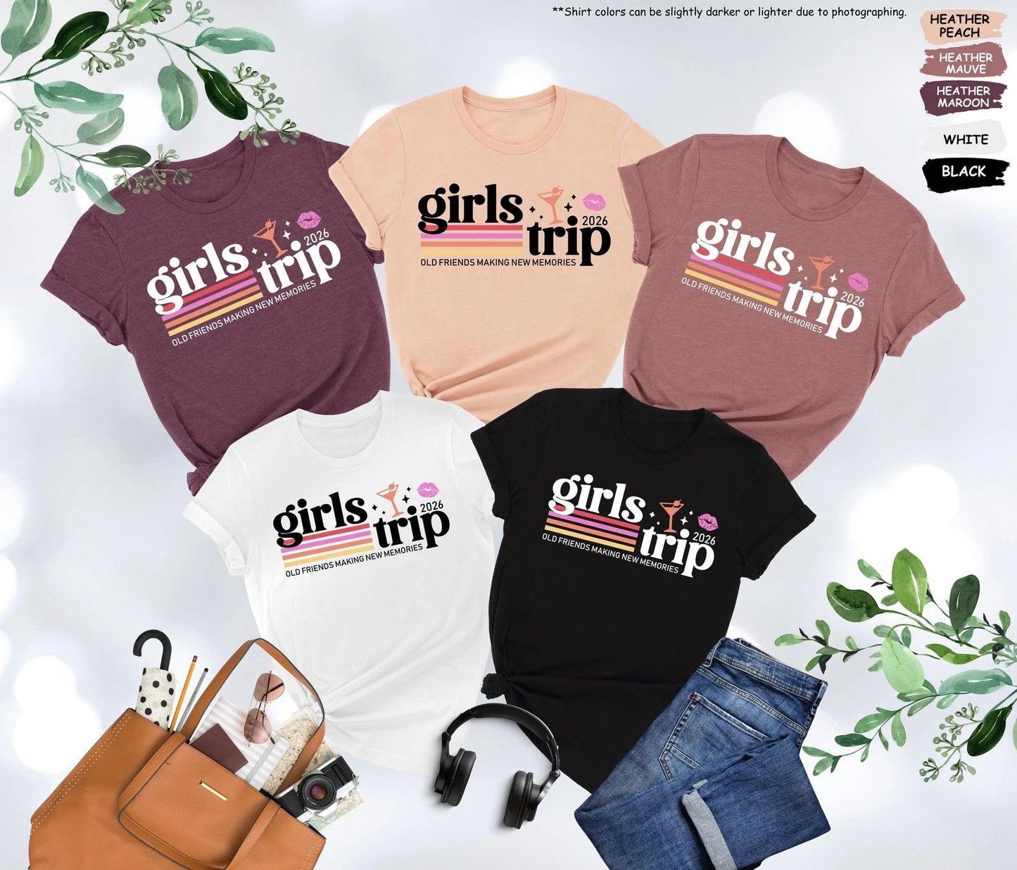Girls Trip 2026 Shirt Girls Weekend Shirt Matching Travel Shirts Besties Trip