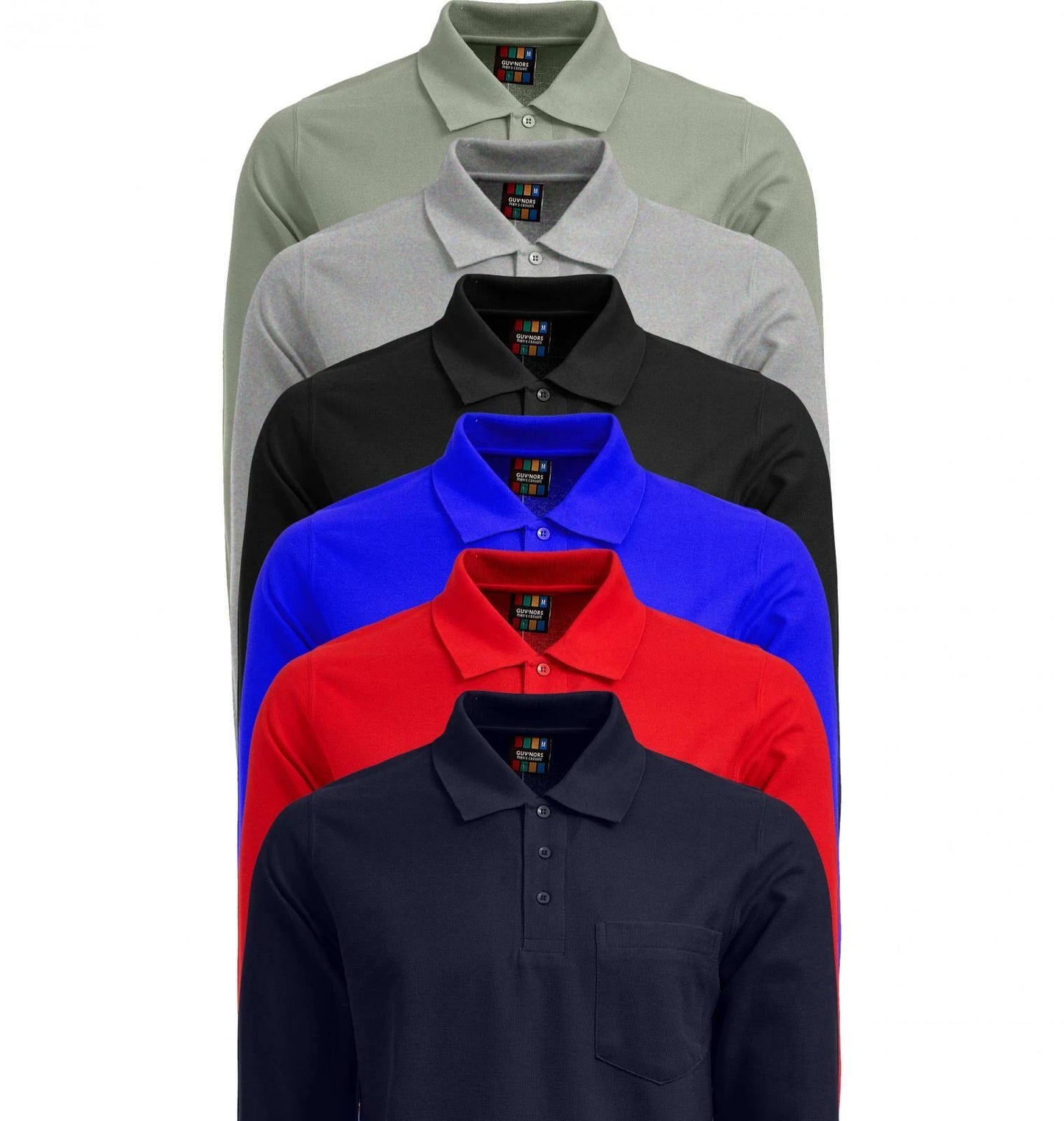 Men Polo T Shirts Long Sleeve Polo Shirt with pocket S to 2XL