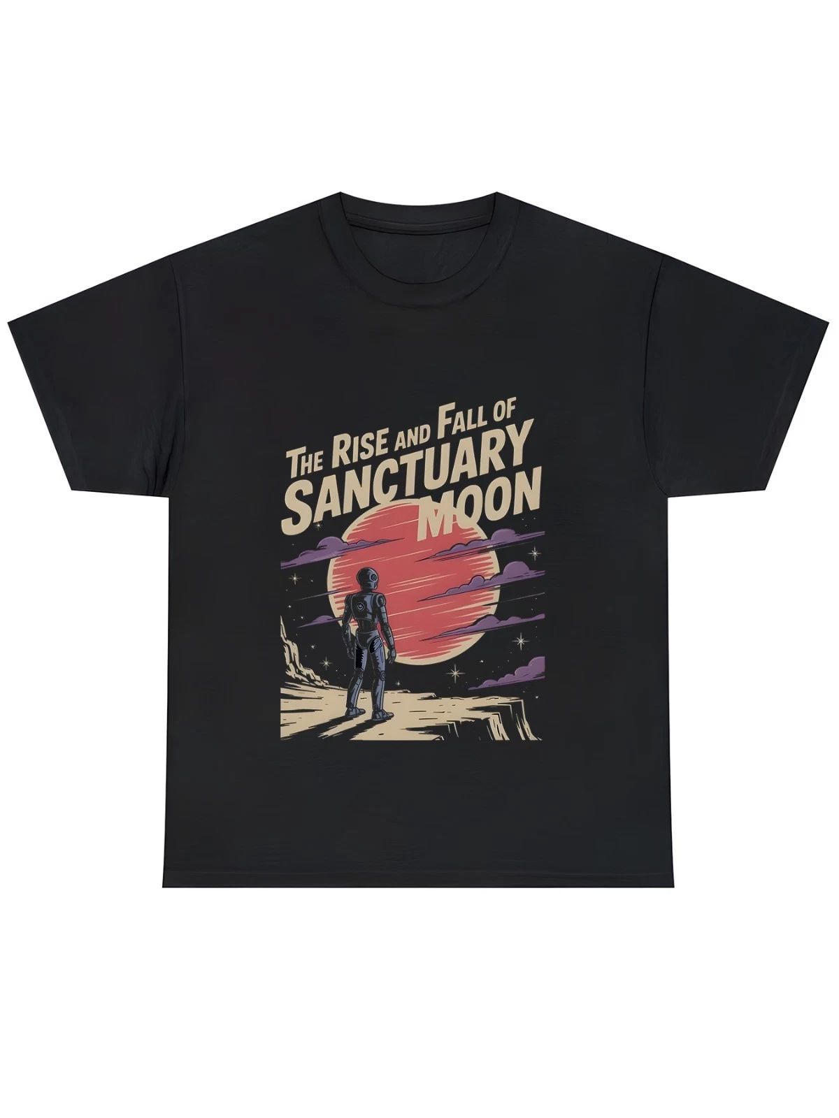 The Rise And Fall Of Sanctuary Moon Graphic Tee Casual Short Sleeve T Shirt