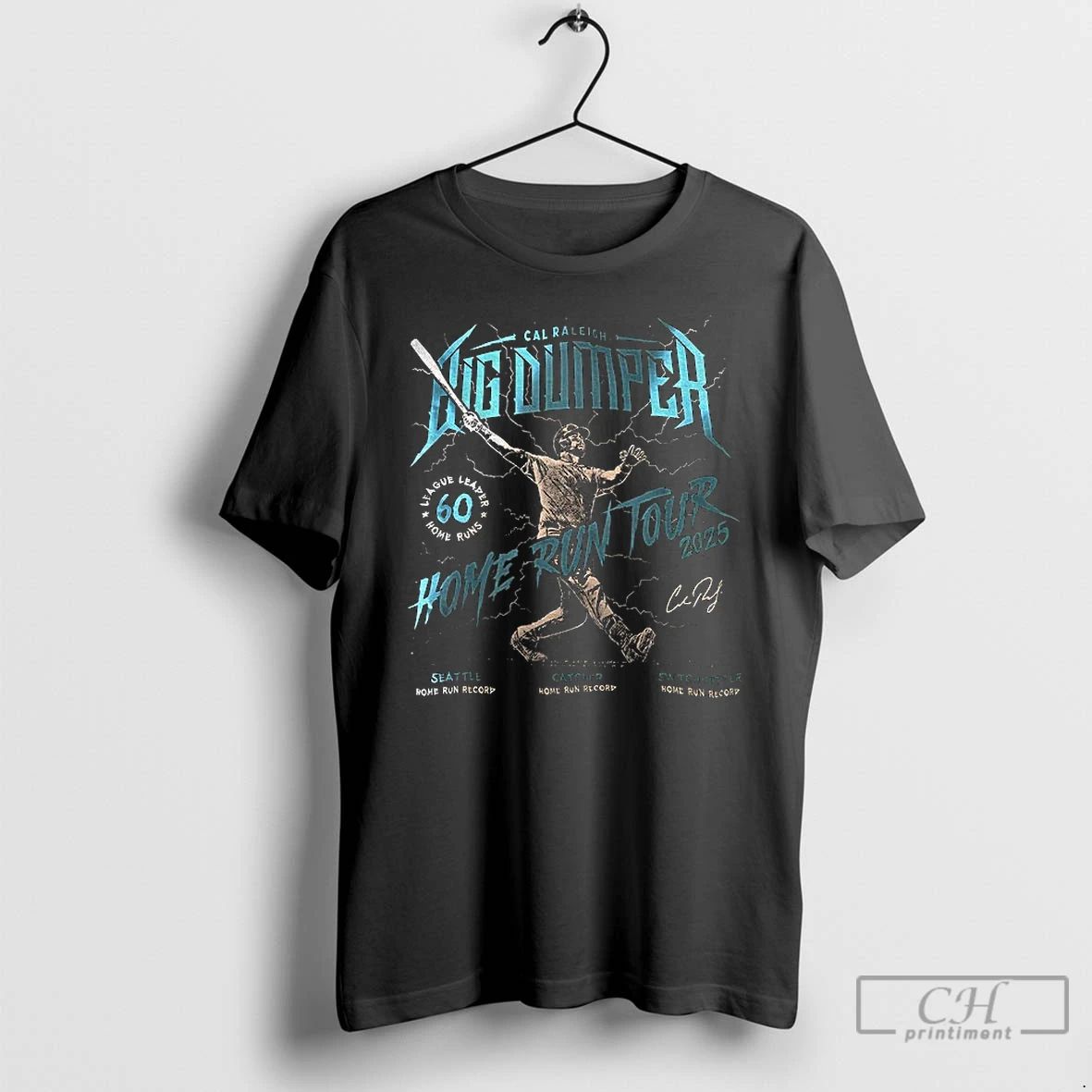 Premium Cal Raleigh Seattle Mariners Home Run Tour 2025 City Mlb Baseball T Shirts