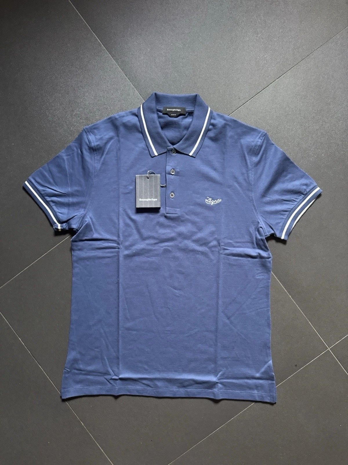 Z Zegna Slim- Fit - Polo T-shirt Size L/52 color Blue