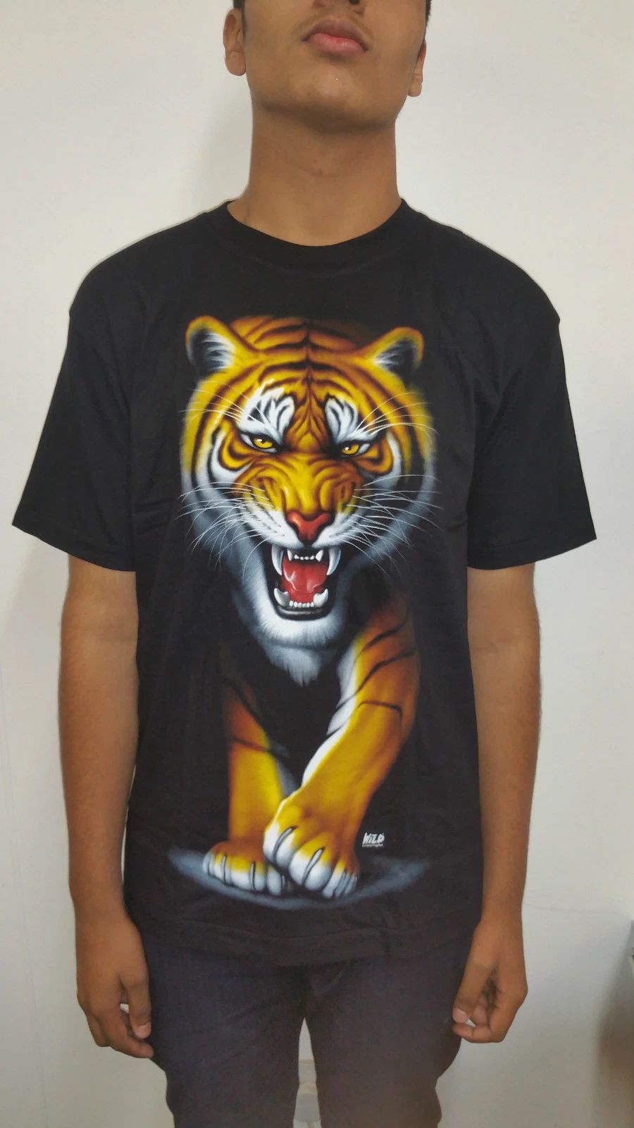 MENS WOMENS 3D PRINTED WILD JUNGLE TIGER SAFARI SHORT SLEEVE ANIMAL TOP T SHIRT