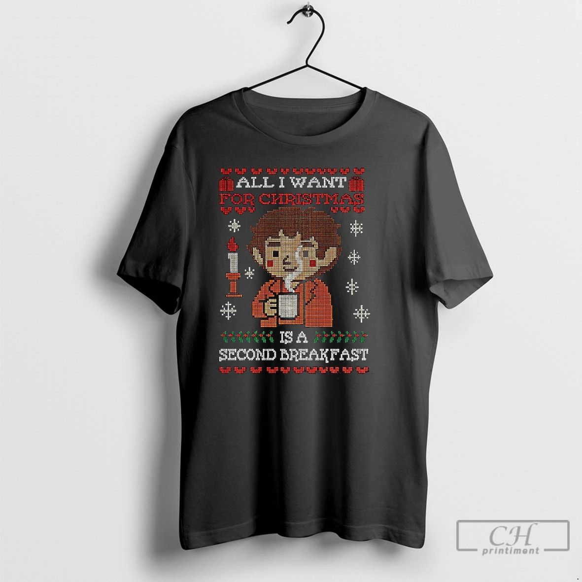 Premium All I Want Christmas Is A Second Breakfast Candle T Shirts
