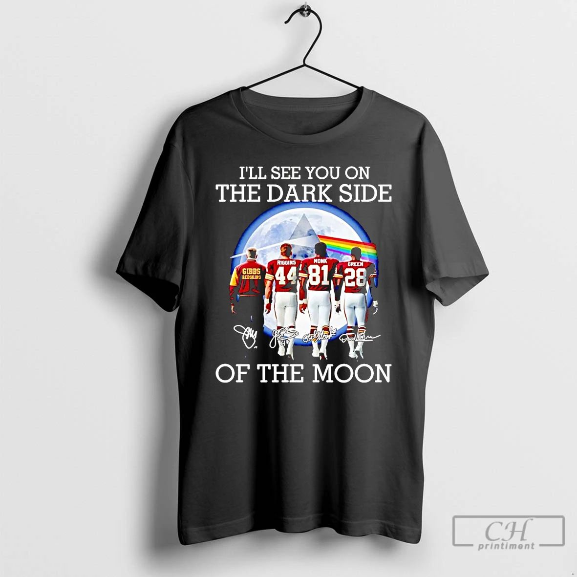 Classic Washington Redskins Ill See You On The Dark Side Of The Moon T Shirts