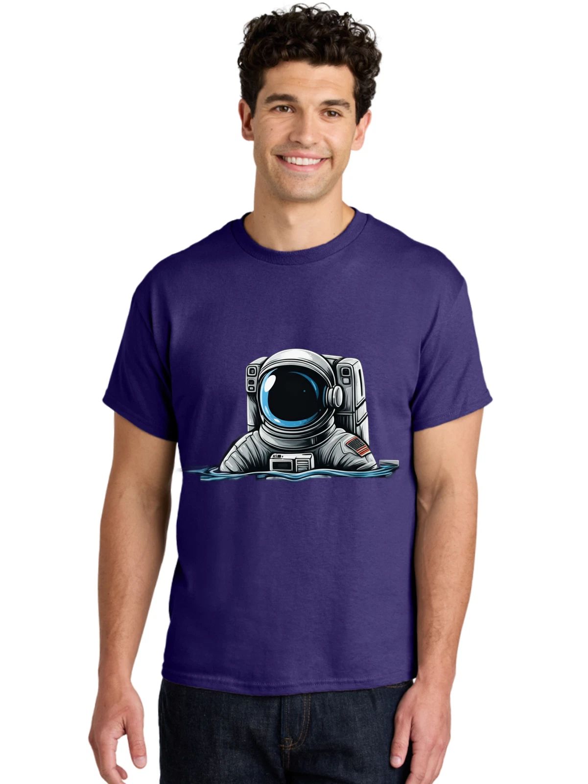 Astronaut-5 Mens Graphic Tee, 100% Cotton, Casual Summer Wear