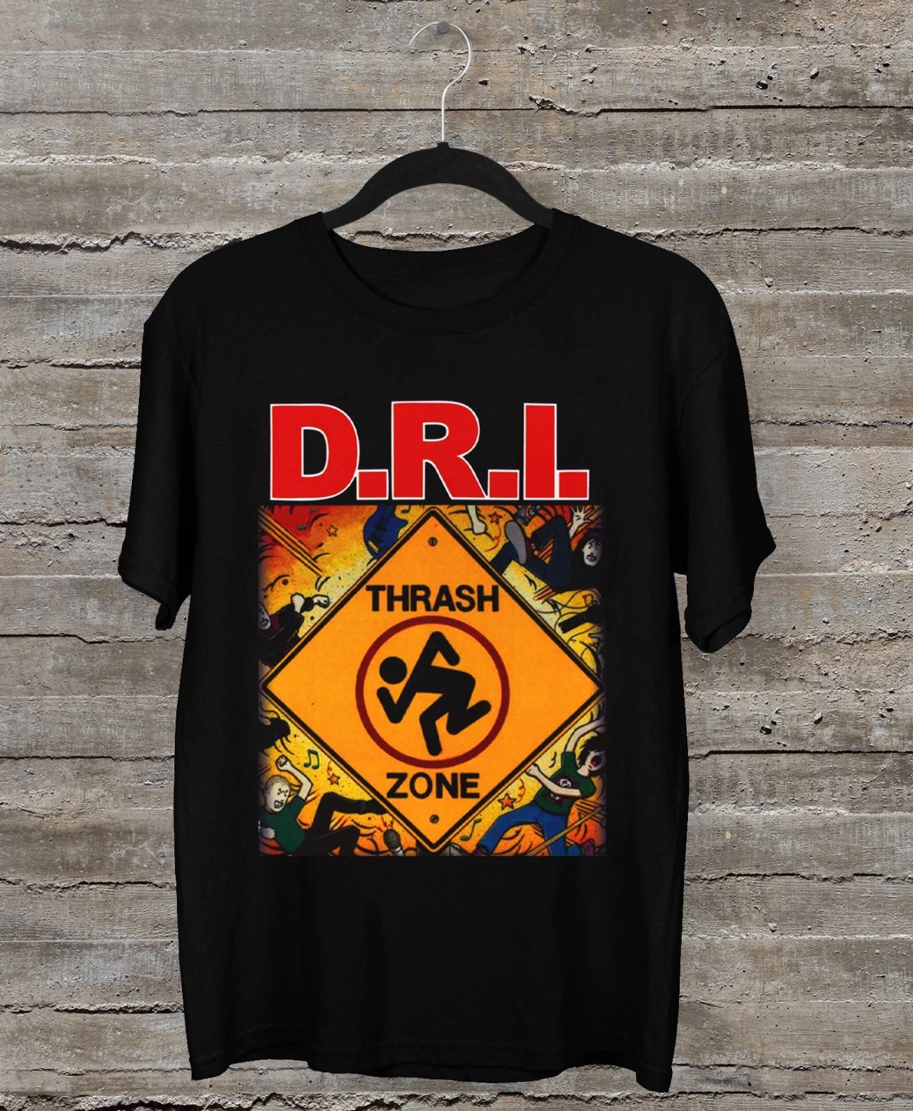 DRI Texas Thrash Zone Kings Road Music Band Black Size S-3XL Shirt AC2402