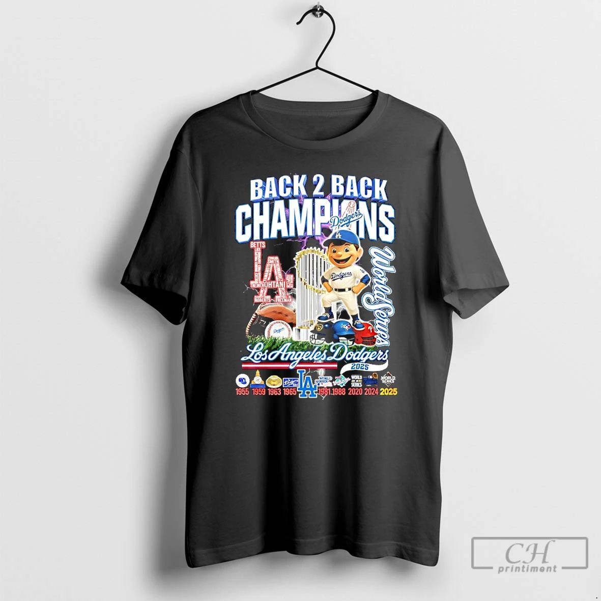 Classic Back 2 Back La Dodgers 2025 World Series Champions 9 Time T Shirts