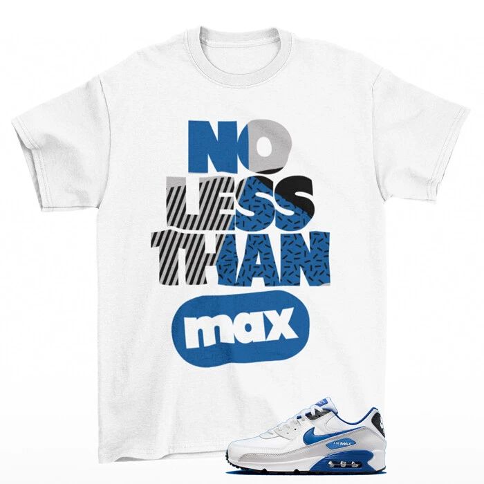 No Less Shirt to Match Air Max 90 White Game Royal / FN6843-100