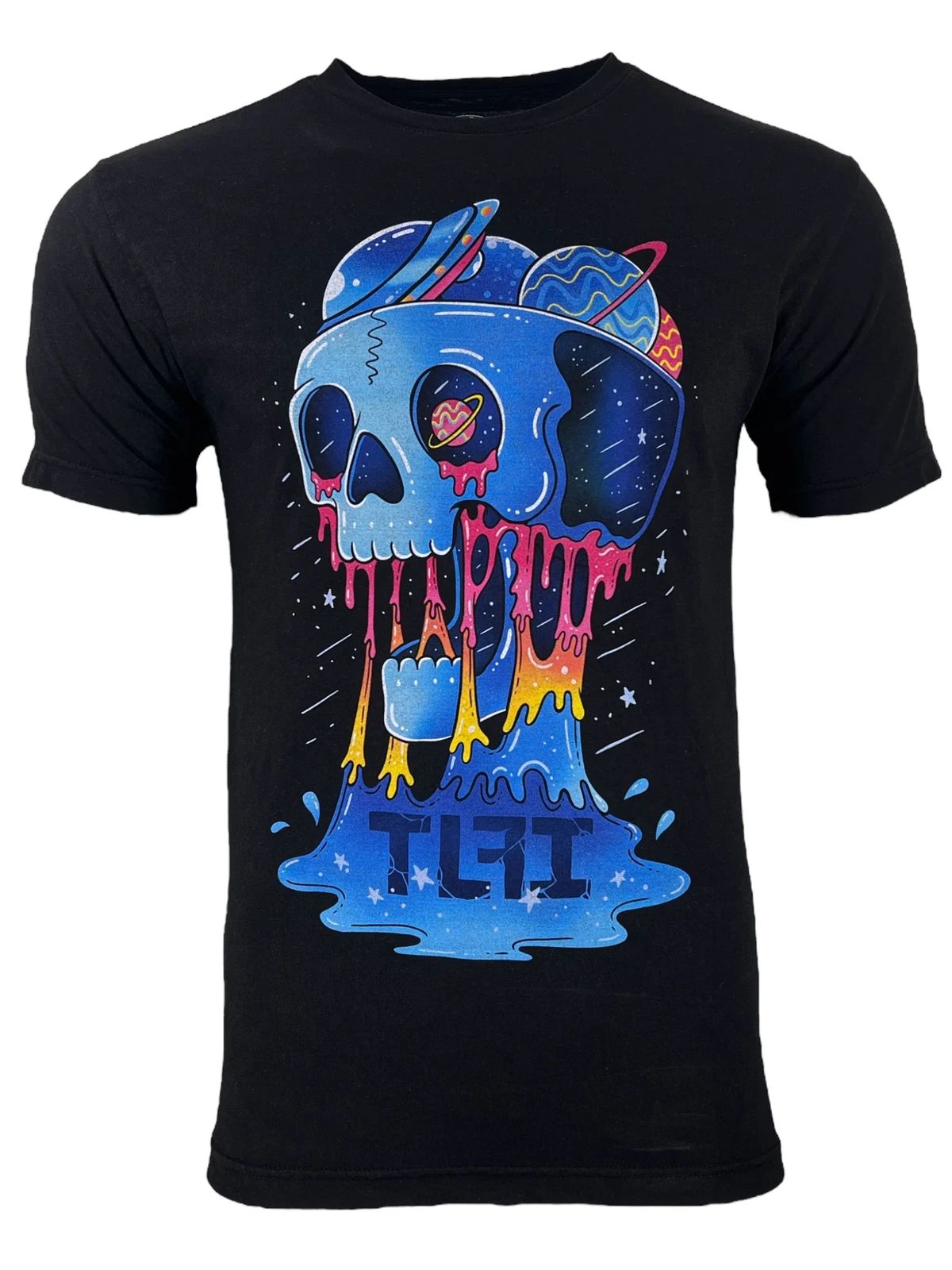 TLFI Men' T-shirt Screaming Skull Regular Fit Crew neck S-4XL