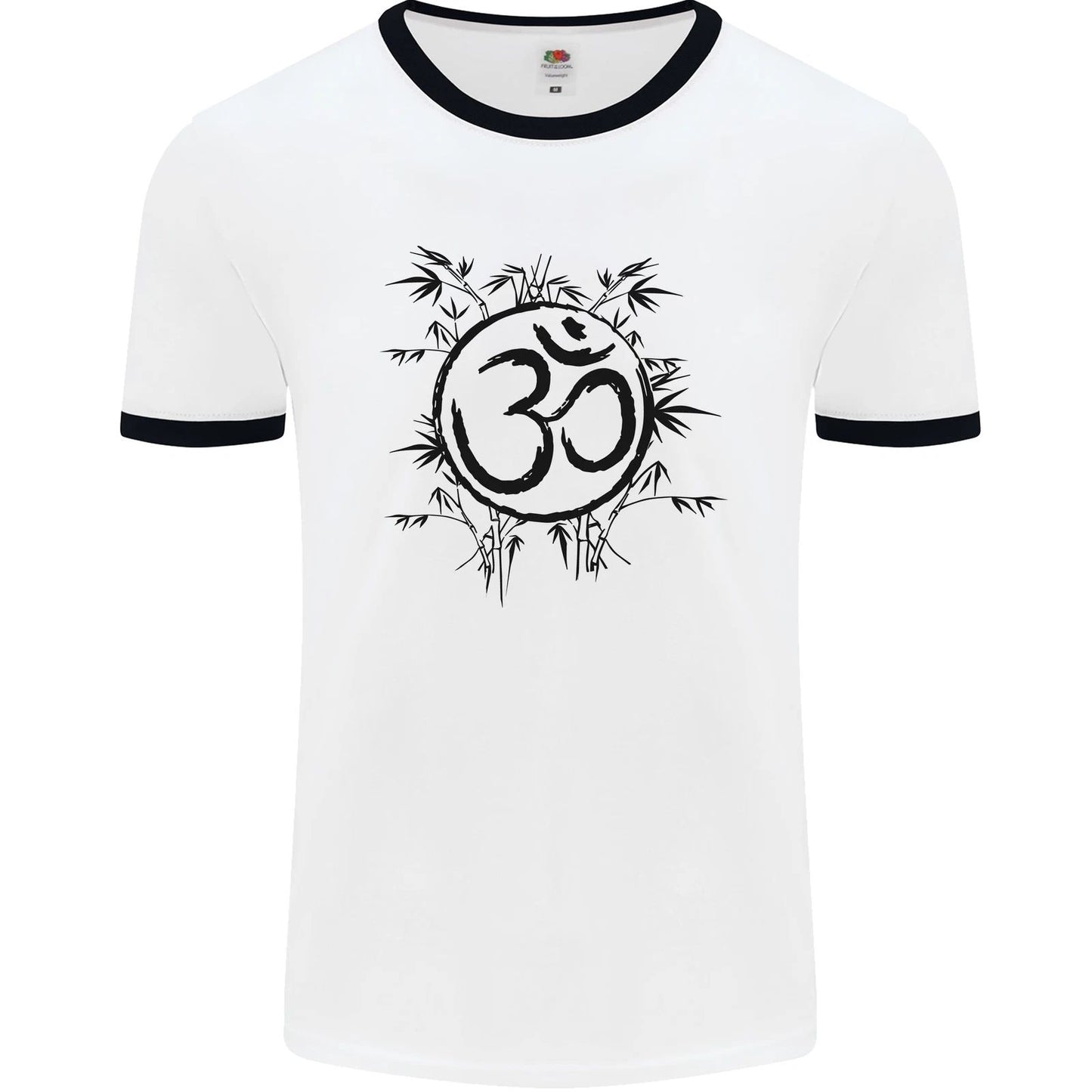 Yoga Symbol Sketch Meditation Mens Ringer T-Shirt