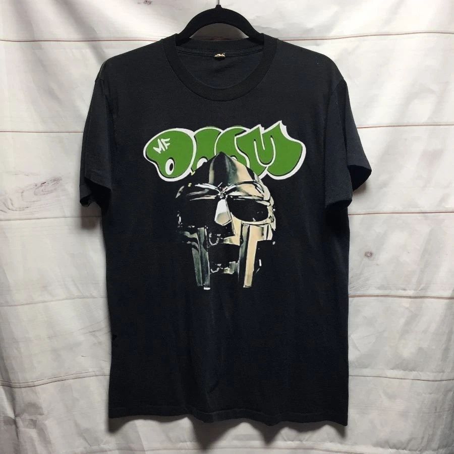 Vtg MF Doom hip hop band unisex black T Shirt QT7733