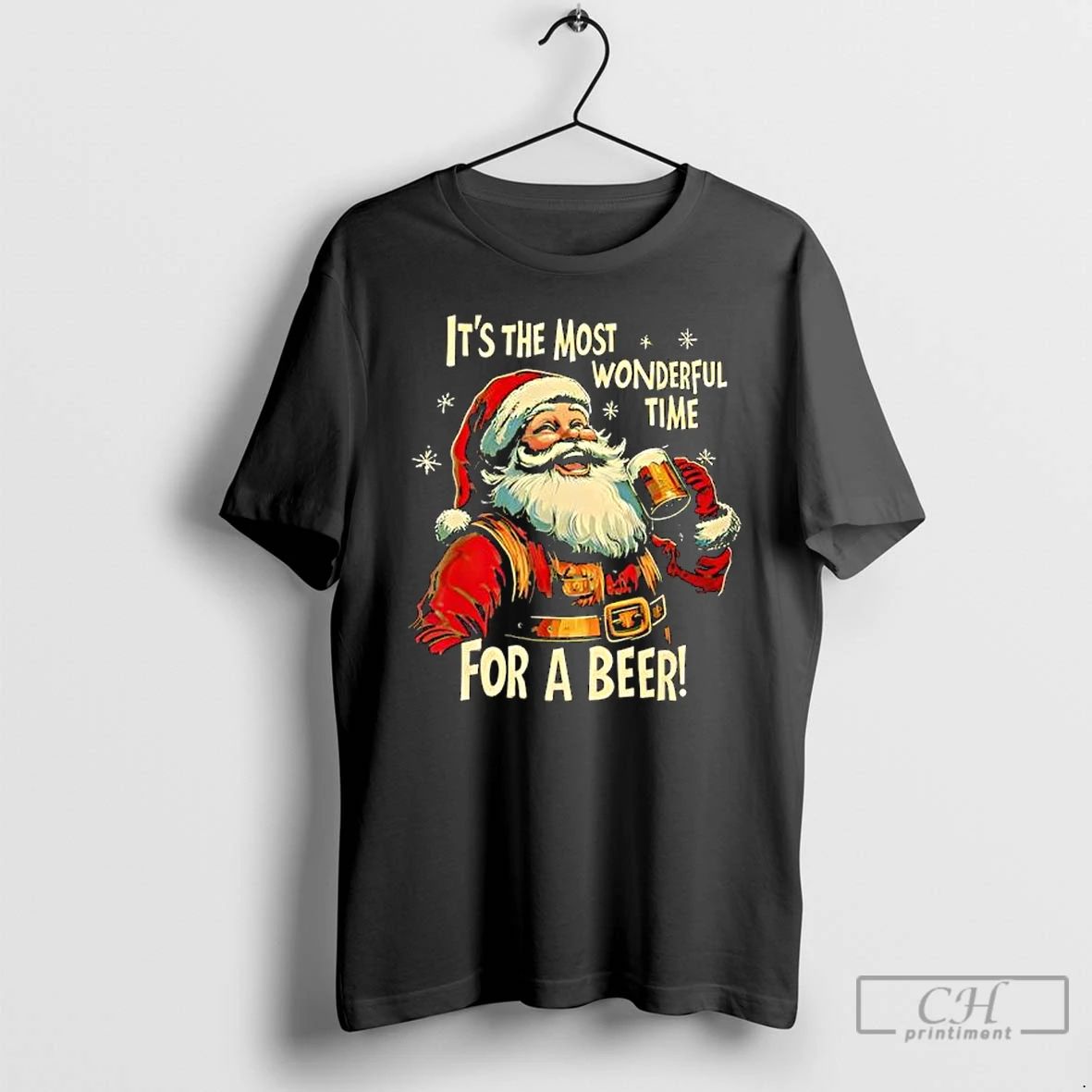 Classic Christmas Beer Drinking Santa Claus Its The Most Wonderful Time For A Beer