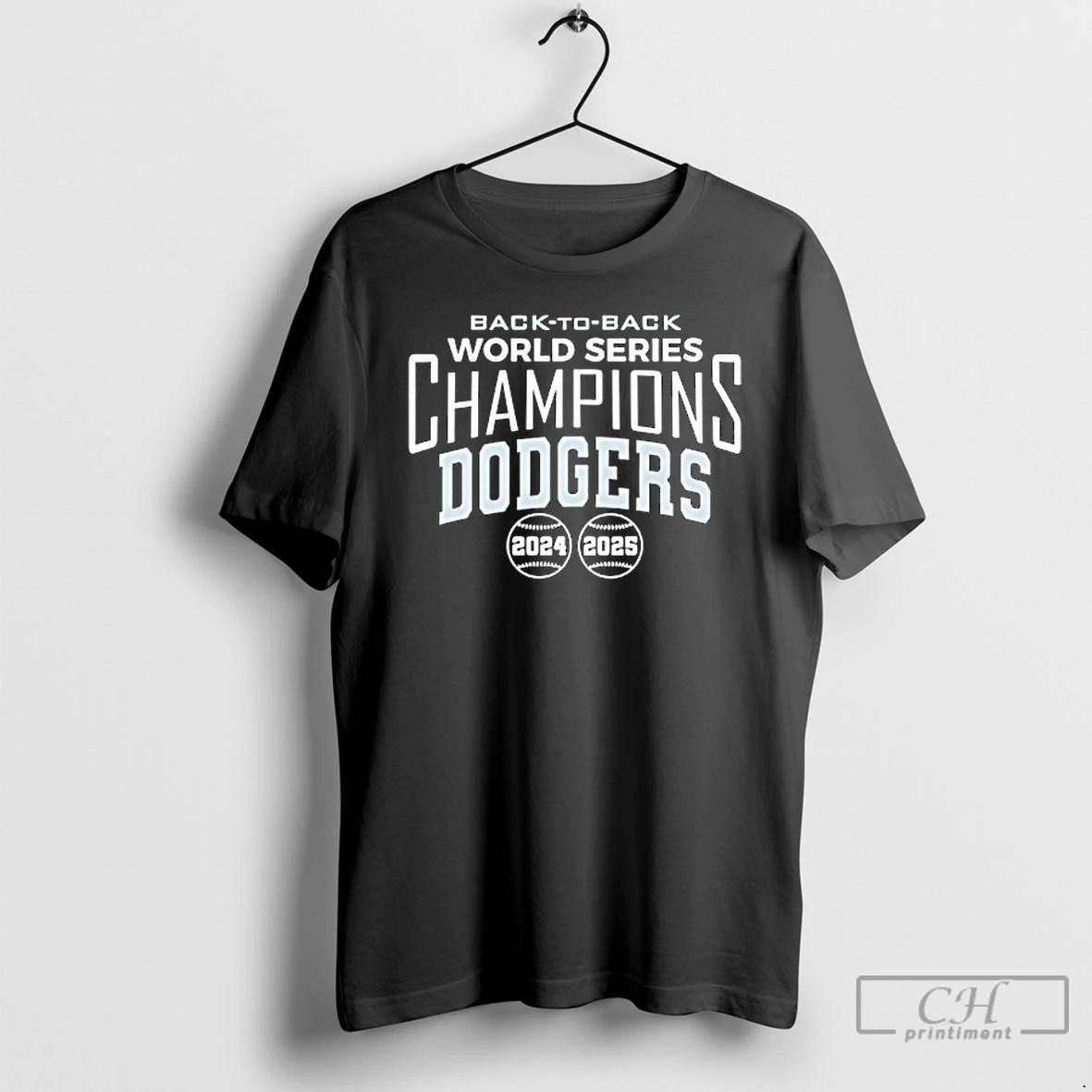 Classic Back To Back Los Angeles Dodgers World Series Champions 2024 2025 Baseball T Shirts