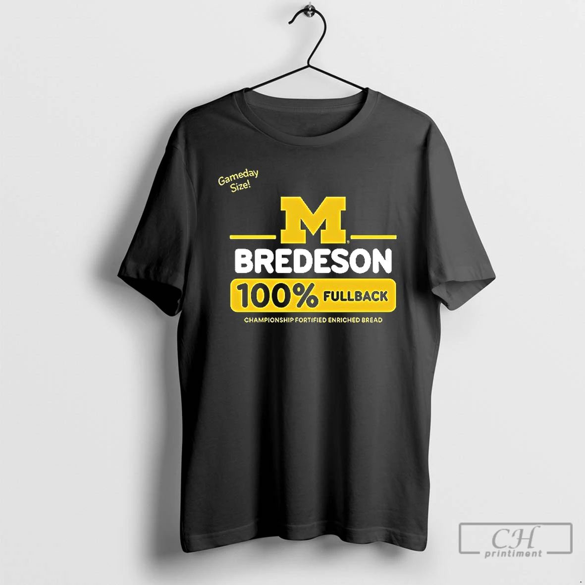 Premium Valiant Michigan Wolverines Football Max Bredeson 100 Percent Fullback Wonder Bredeson 1 Sided