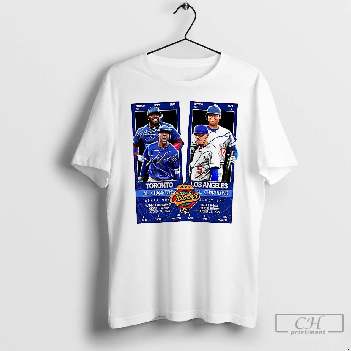 Classic Toronto Blue Jays Vs Los Angeles Dodgers Mlb World Series 2025 Ticket Matchup Signature