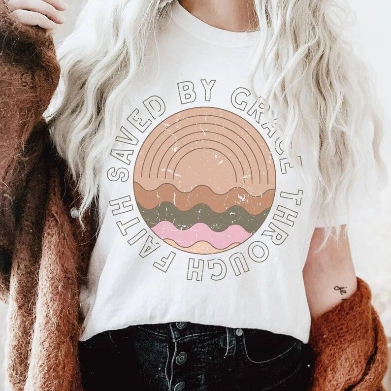 Bohemian T shirts, Christian Boho Graphic Tees, Distressed Sunrise Sunset