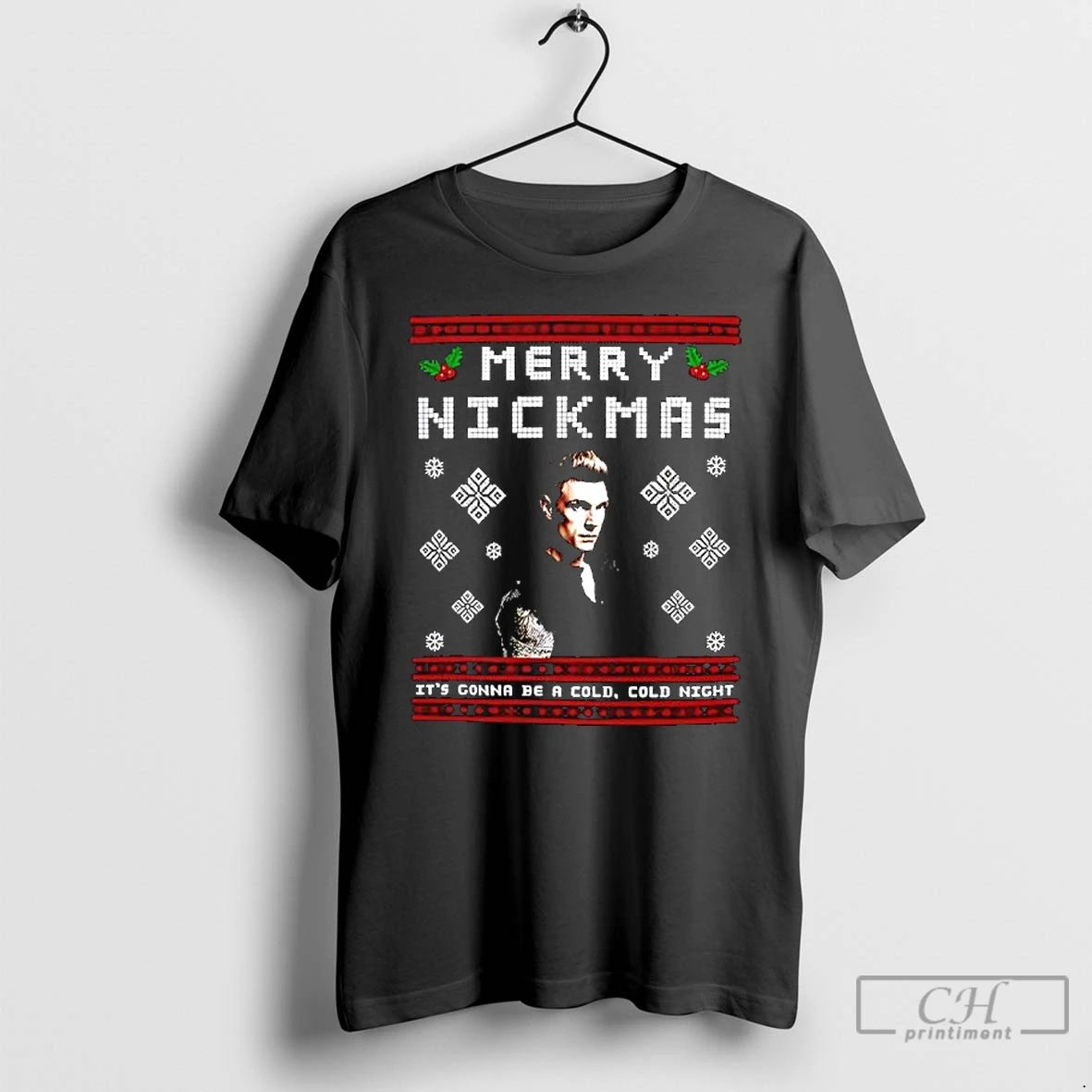 Premium Nick Carter Merry Nickmas Its Gonna Be A Cold Cold Night T Shirts