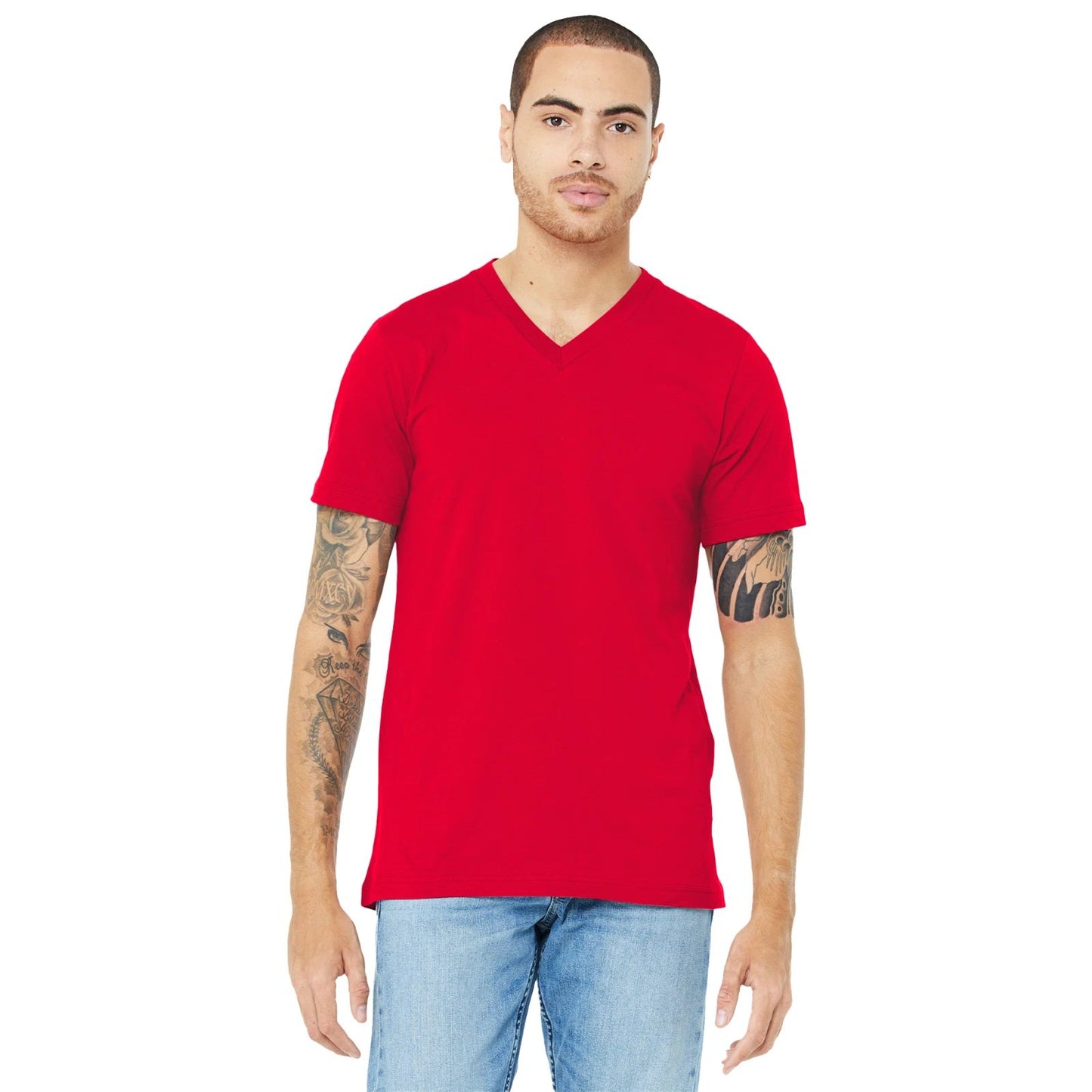 Wire Delight V-Neck Premium Cotton Short Sleeve T-Shirt, Everyday Breathable Tee