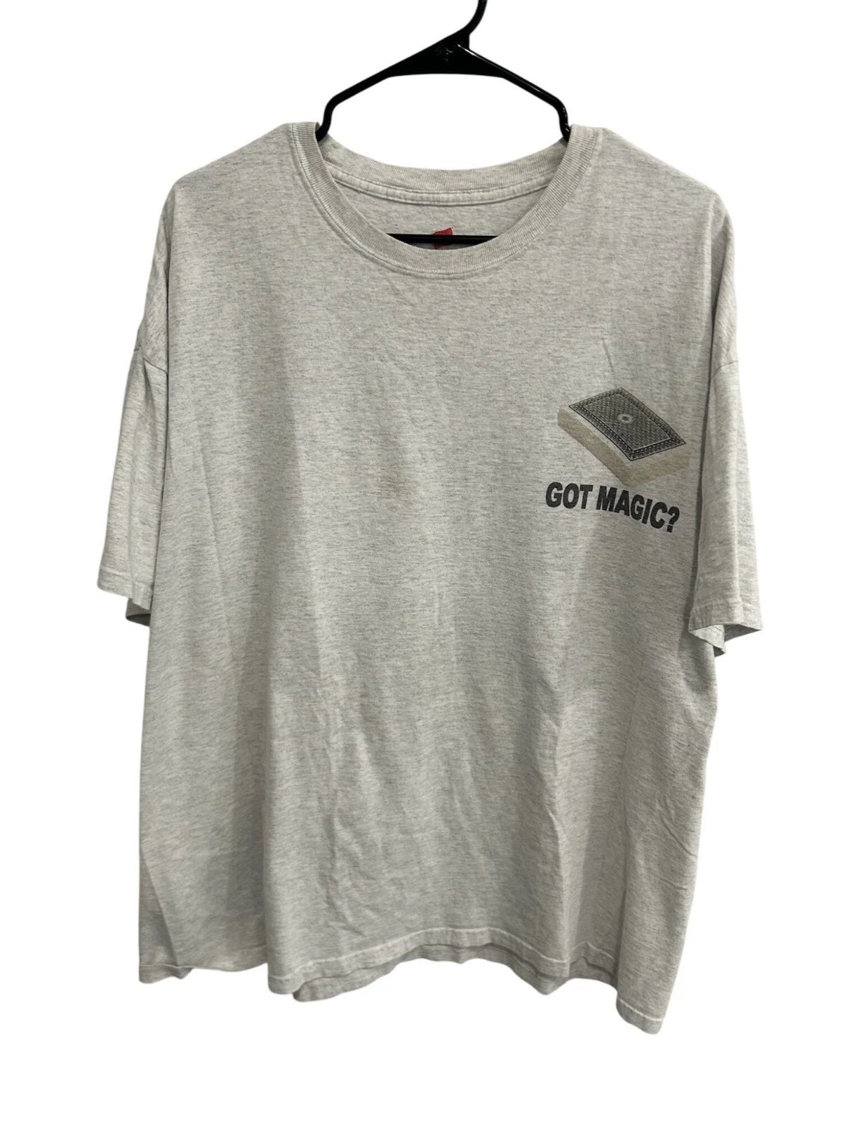 Hanes Tagless Got Magic? Short Sleeve Graphic Tee Gray Sz 2XL Everyday Wear
