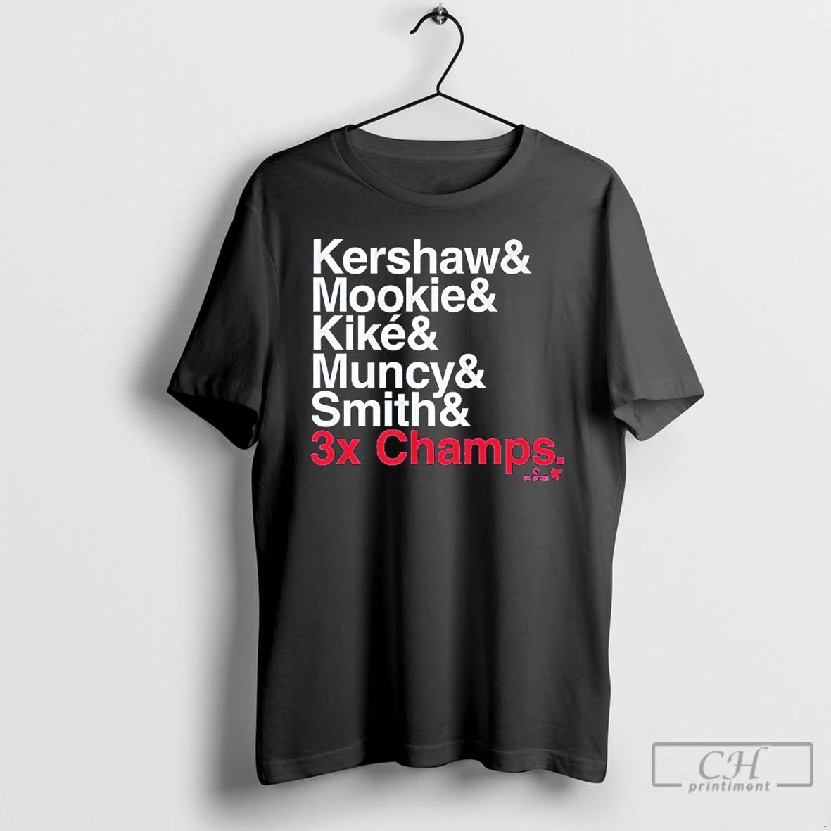 Premium Los Angeles Baseball Ampersand 3 Time Champs T Shirts