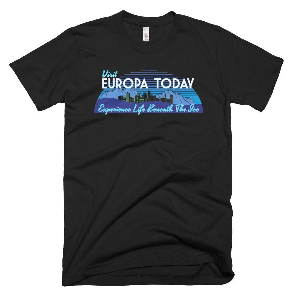 Retro Space Travel Shirt | Europa Moon Shirt Jupiter Outer Space Astronomy Shirt
