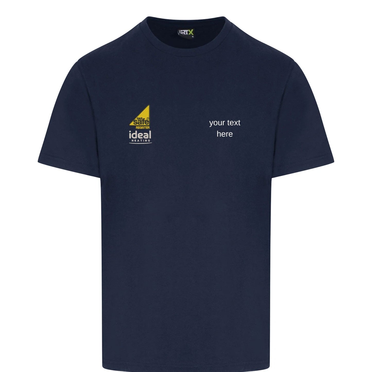 T-shirt Gas Safe Ideal Heating Plumber Work Wear - Customised With Your text