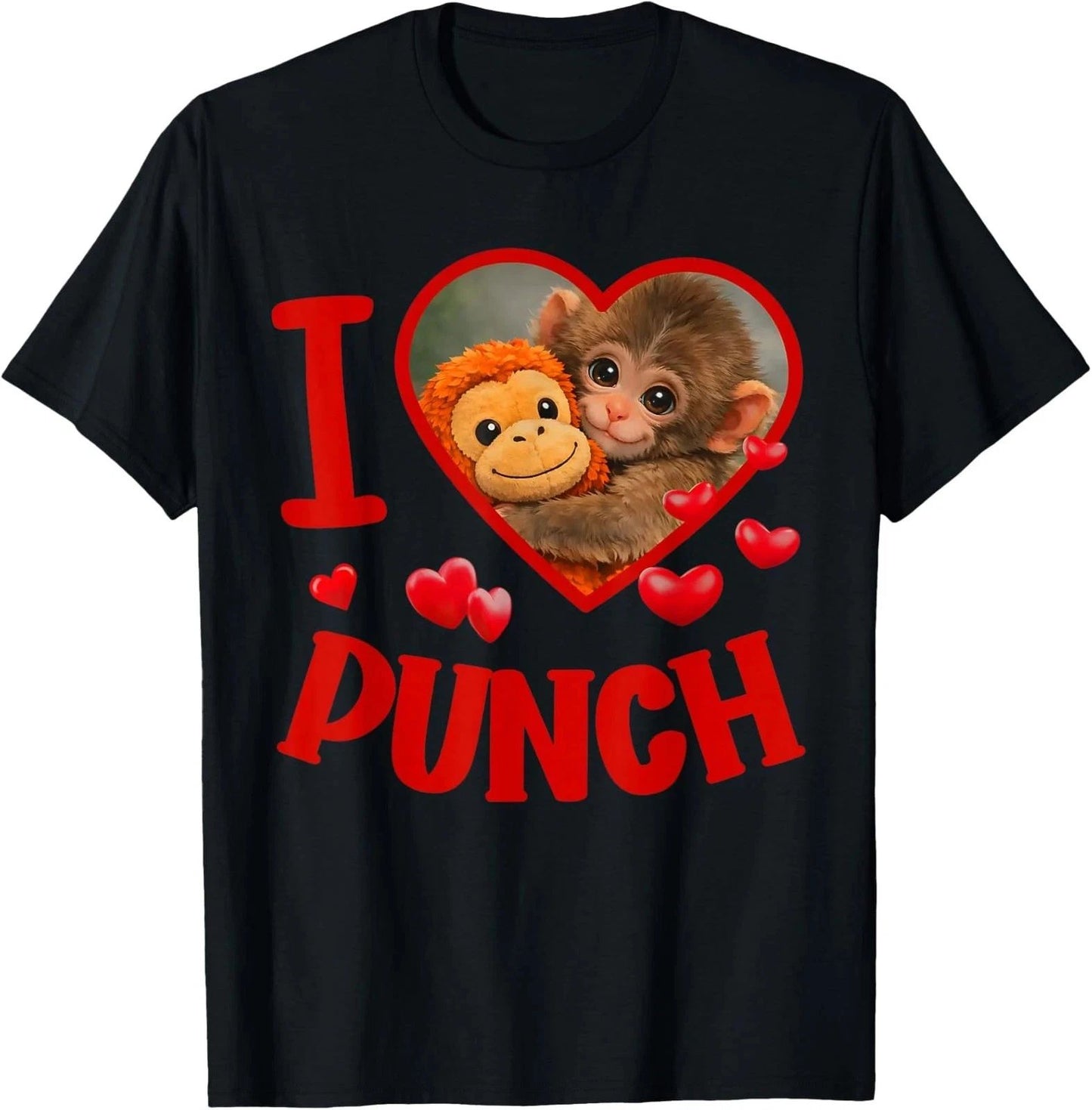 I Love Baby Monkey Punch Cute Meme Unisex T-Shirt