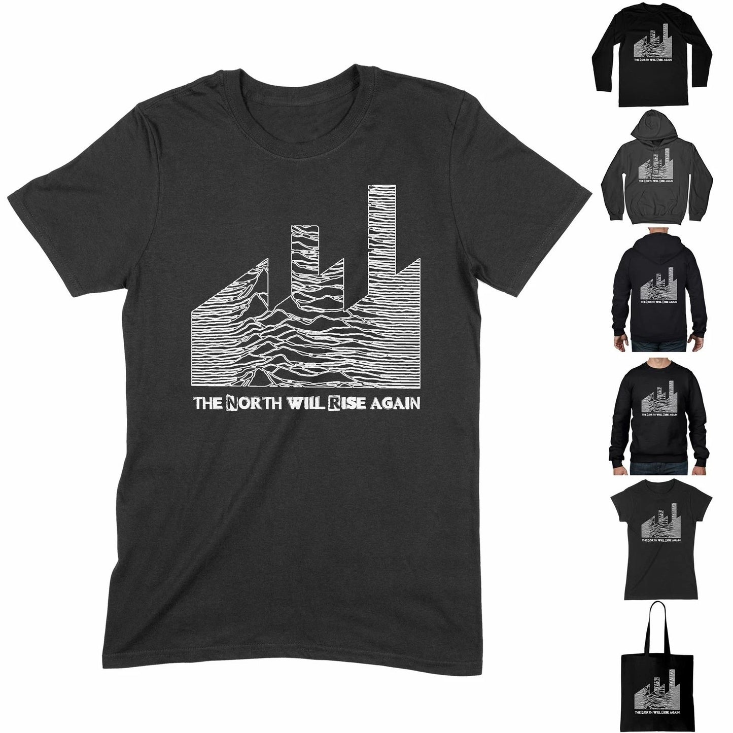 The North Will Rise Again T Shirt - Joy Division Factory Records Manchester
