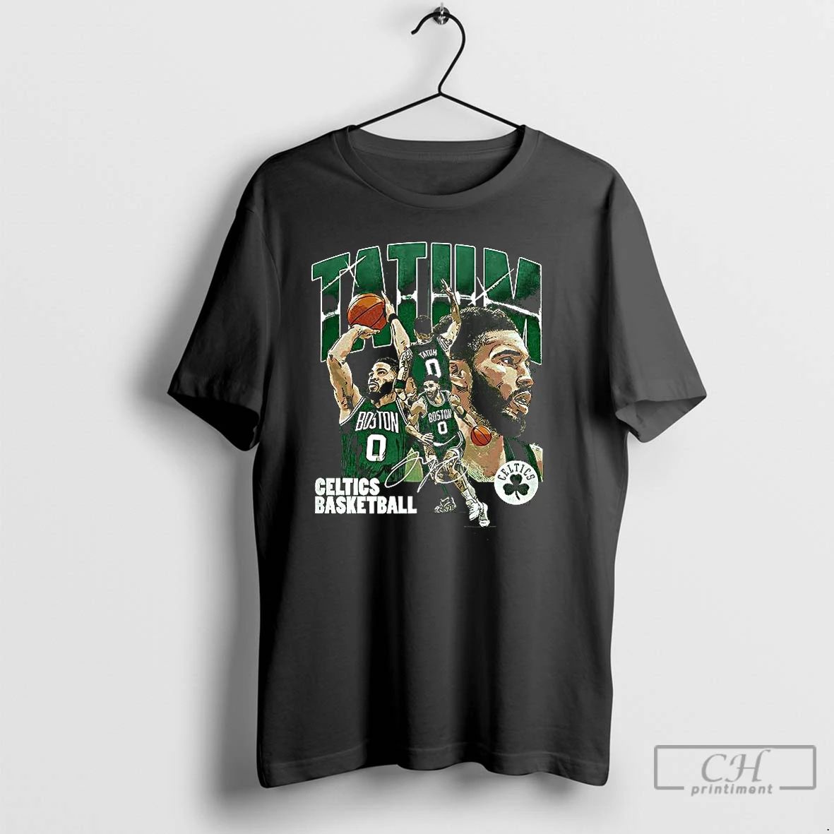 Classic Jayson Tatum Boston Celtics Nba Player Collage Signature T Shirts