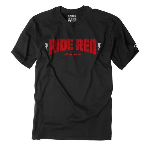 Factory Effex Honda Ride Red Bolt T-Shirts Motorcycle ATV/UTV Street Bike PWC