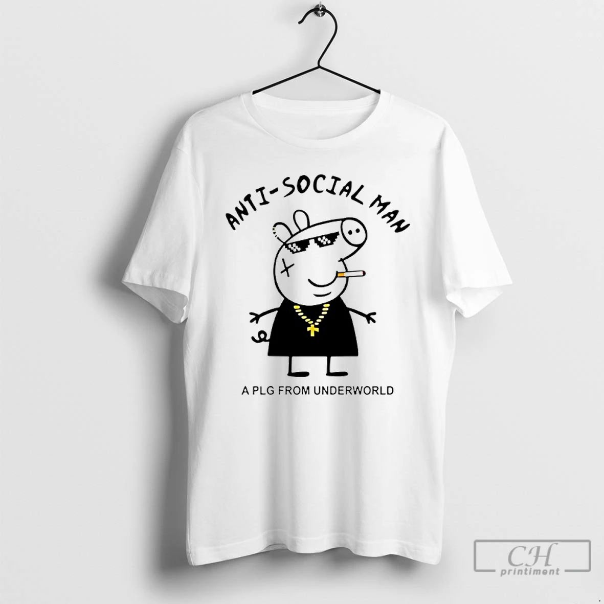 Classic Pig Anti Social Man A Plg From Underworld T Shirts