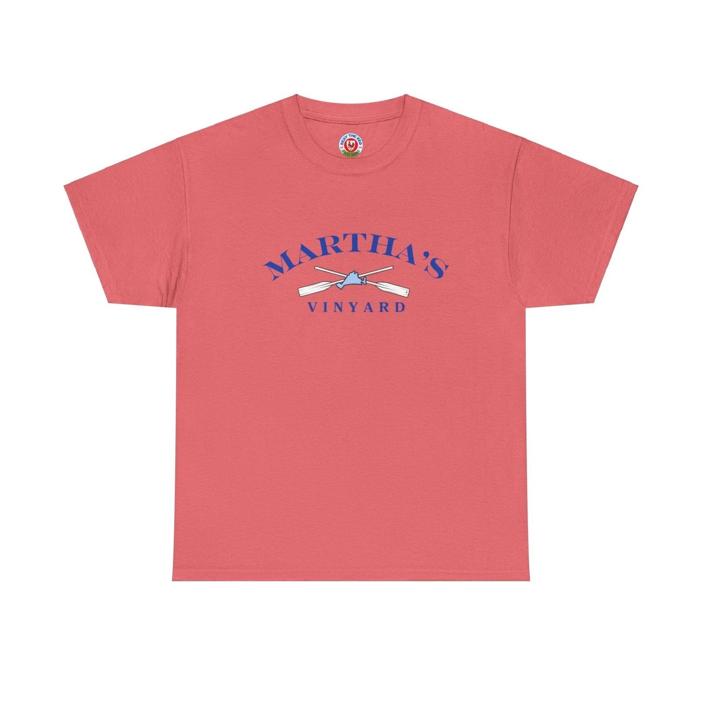 MARTHA'S VINEYARD Island Mass Cape Code Unisex Heavy Cotton Tee