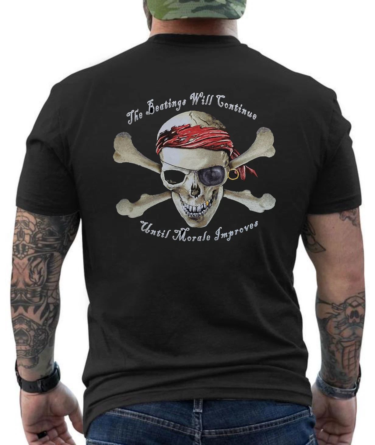 Beating Will Continue Until Morale Improved Graphic Design T- Shirt