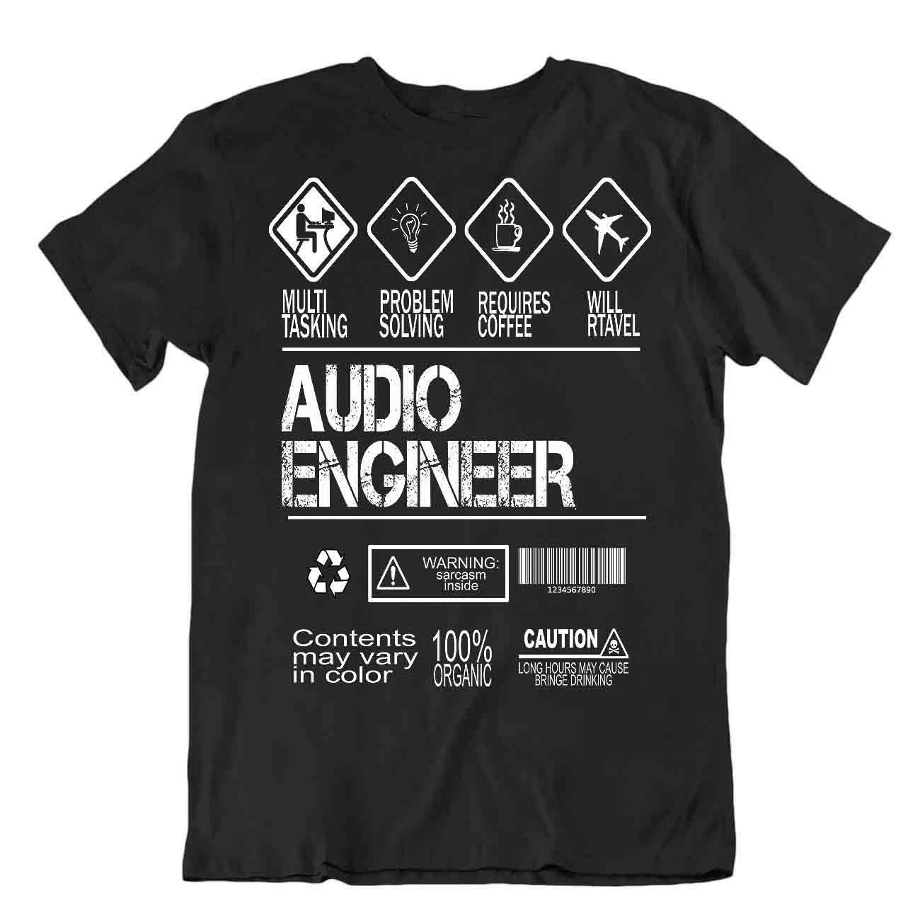 Audio Engineer Tshirt Geek T-Shirt Retro Shirt Unisex Cool Gift
