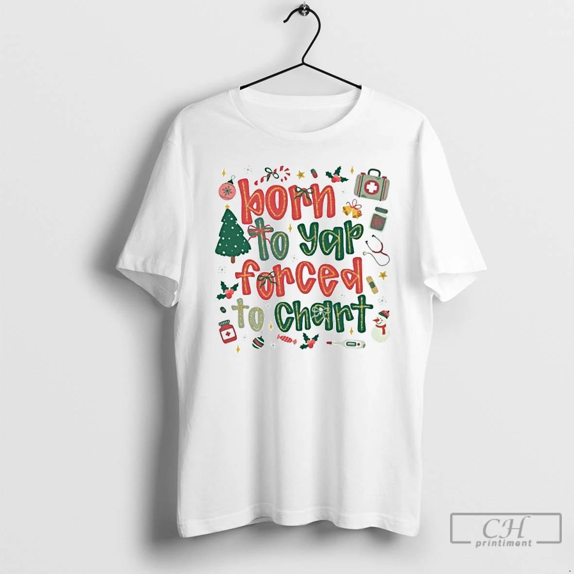 Classic Born To Yap Forced To Chart Ornaments T Shirts