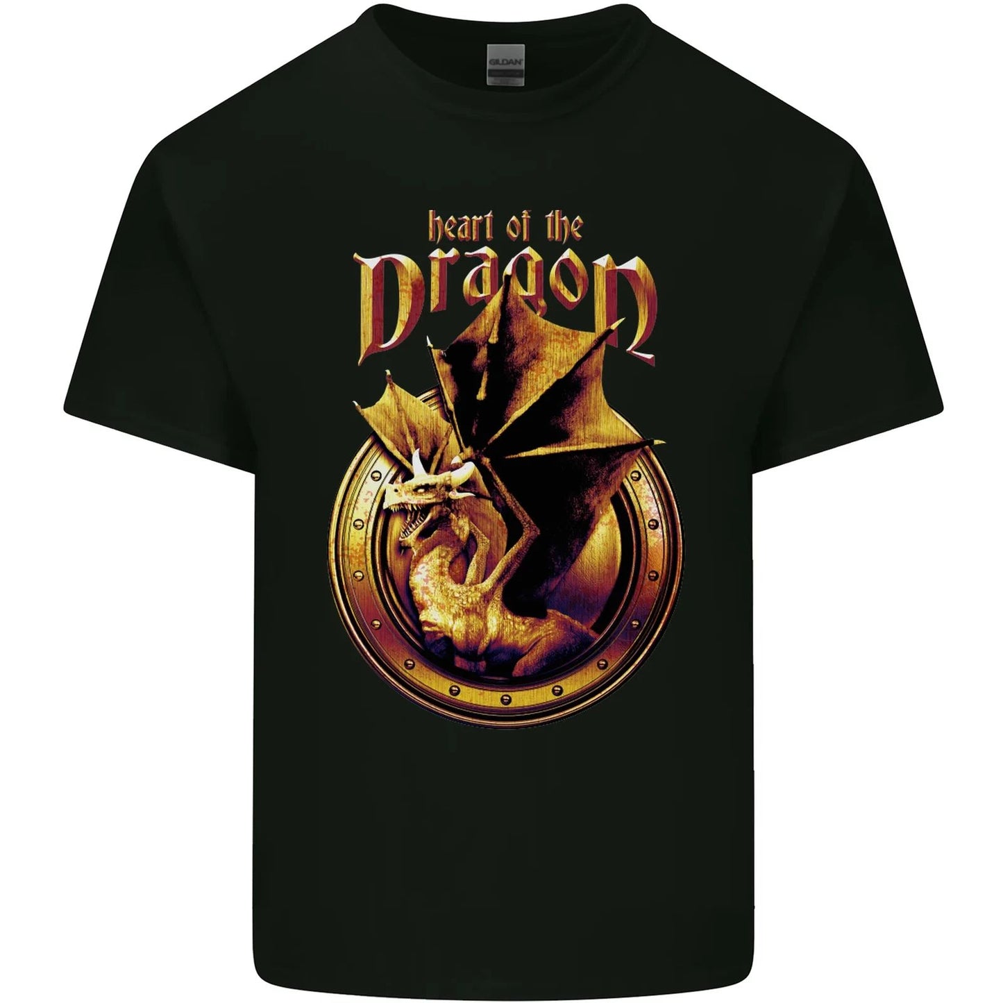 Heart of the Dragon Fantasy Mens Cotton T-Shirt Tee Top